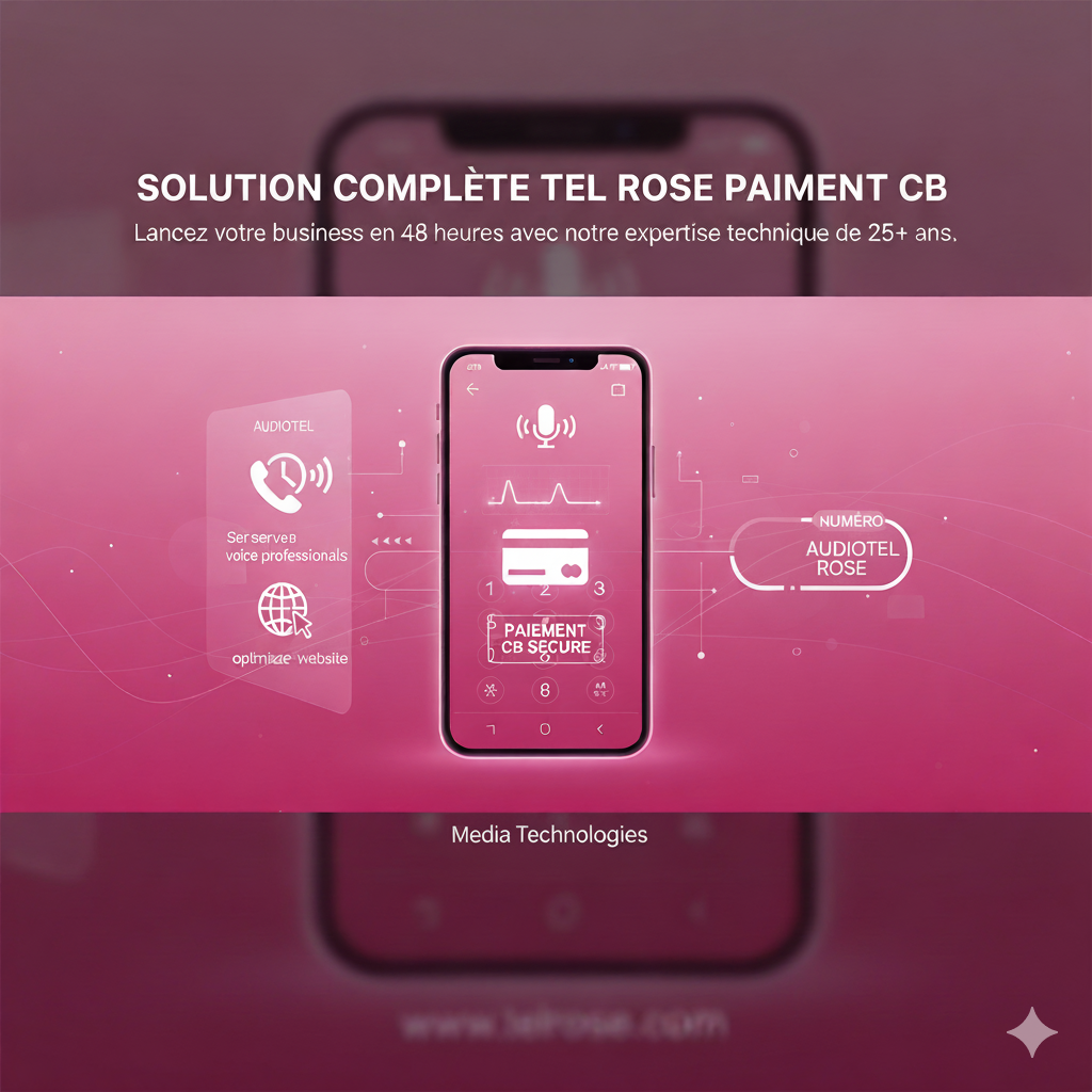 Solution complète tel rose avec paiement CB et serveur vocal